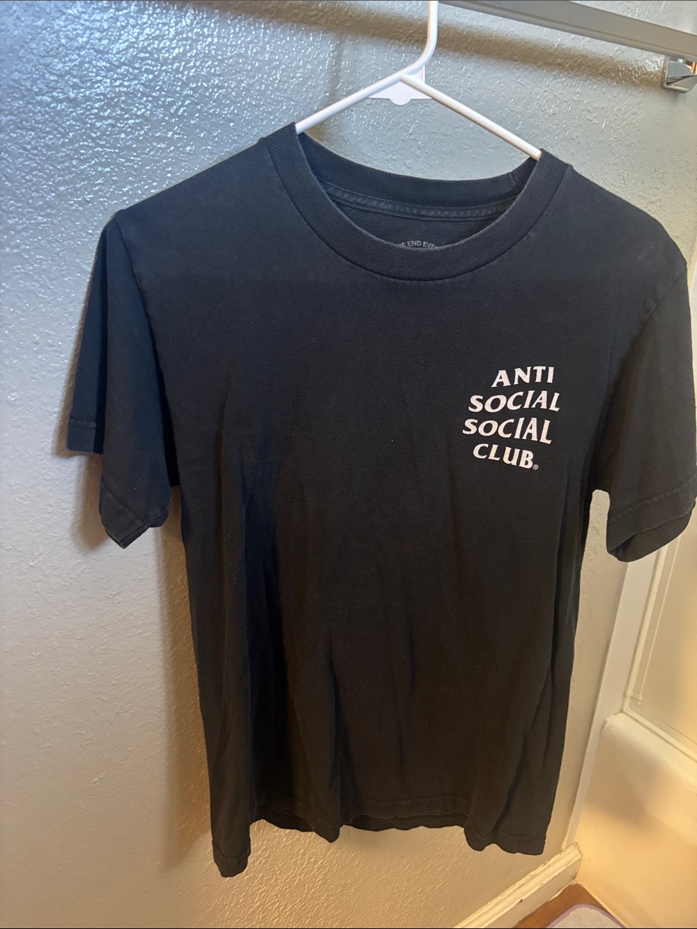 Anti Social Social Club Black T-Shirt with White Chest Logo
